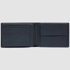 Discount Piquadro PQ-Earth Geldbörse RFID Schutz Leder 13 cm black