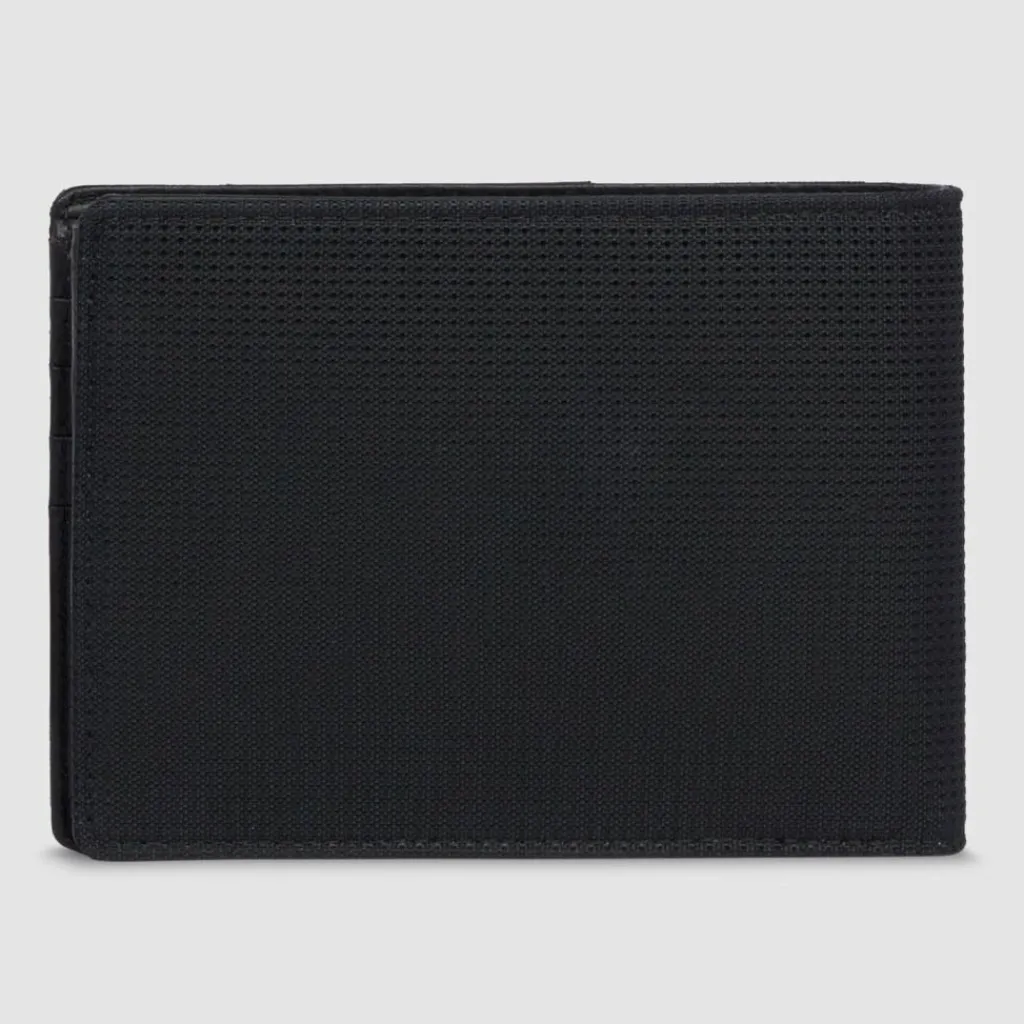 Sale Piquadro PQ-Earth Geldbörse RFID Schutz Leder 12.5 cm black