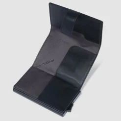 Hot Piquadro PQ-Earth Kreditkartenetui RFID Schutz Leder 6.5 cm black