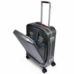 Piquadro Hartgepäck Kabinengepäck|4-Rollen Kabinentrolleys<PQLM 4 Rollen Kabinentrolley 55 cm Laptopfach black-tobacco