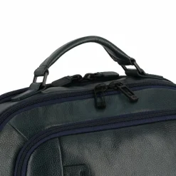 Outlet Piquadro P15S Daypack Leder 43 cm Laptopfach night blue