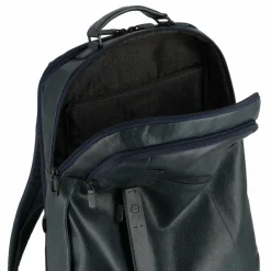 Outlet Piquadro P15S Daypack Leder 43 cm Laptopfach night blue