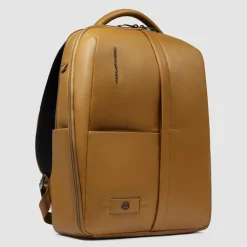 New Piquadro Russel Daypack RFID Schutz Leder 41 cm Laptopfach yellow