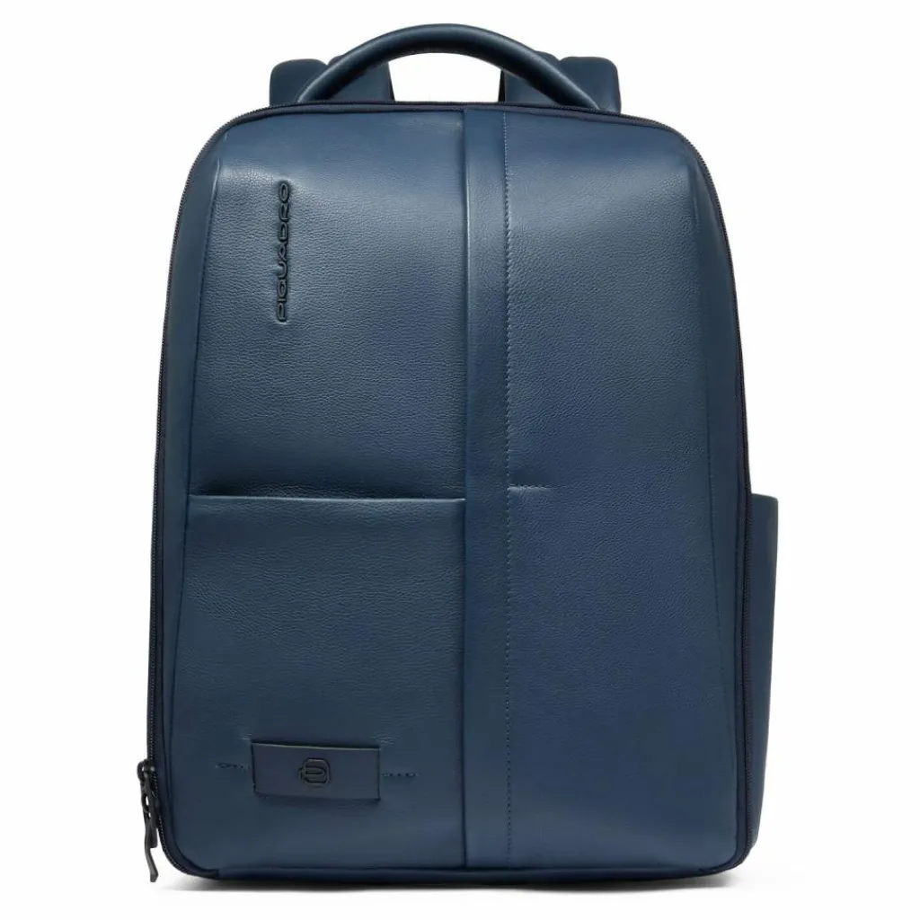 Clearance Piquadro Russel Daypack RFID Schutz Leder 41 cm Laptopfach blue