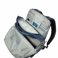 Clearance Piquadro Russel Daypack RFID Schutz Leder 41 cm Laptopfach blue
