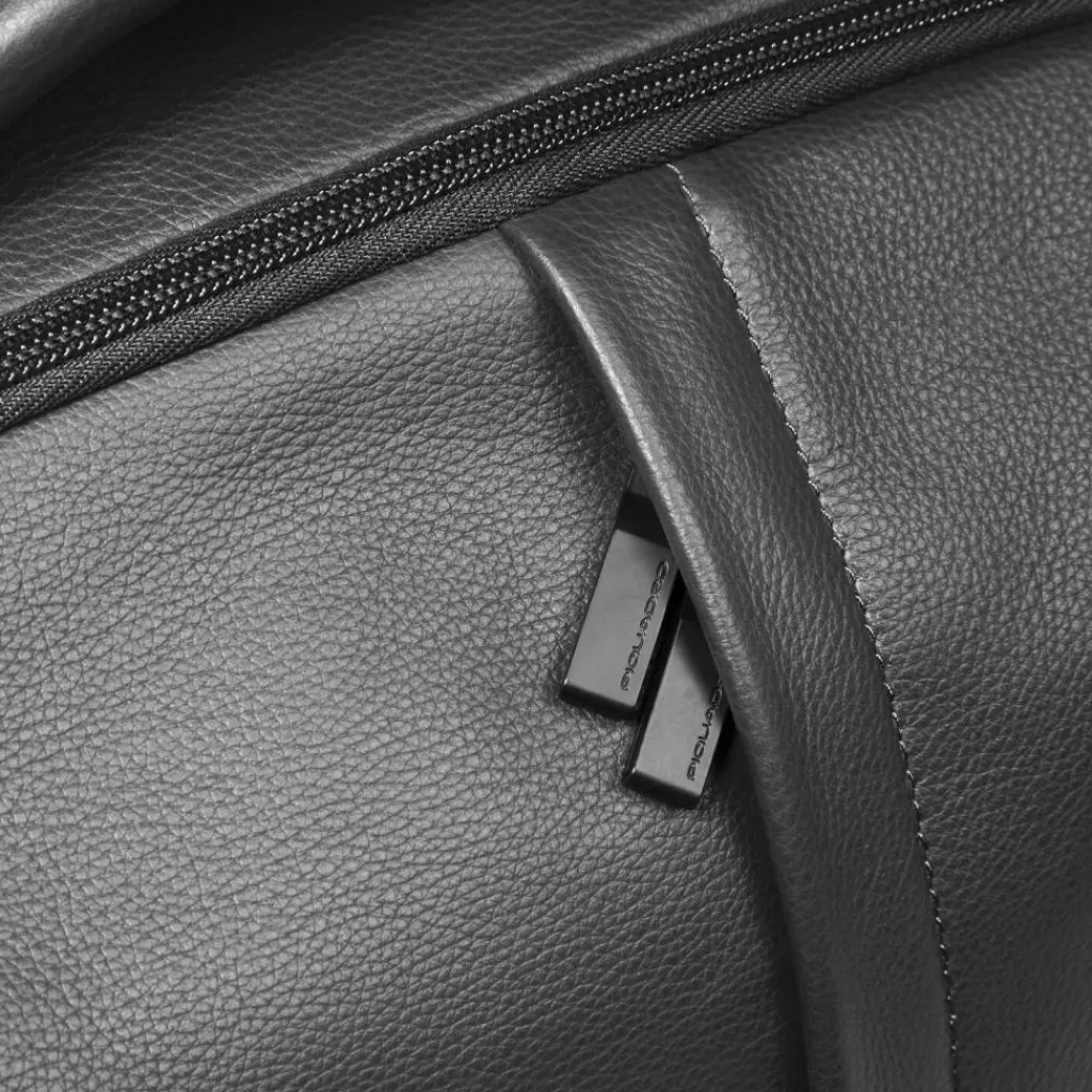 Piquadro Lederrucksäcke|Daypacks<Russel Daypack RFID Schutz Leder 41 cm Laptopfach black
