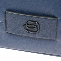 Clearance Piquadro Russel Umhängetasche Leder 27 cm blue