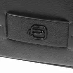 Outlet Piquadro Russel Umhängetasche Leder 27 cm black