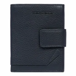 New Piquadro Than Geldbörse RFID Schutz Leder 10 cm black