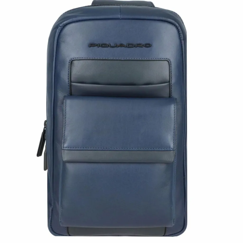 Piquadro Umhängetaschen<Umhängetasche Leder 20 cm night blue