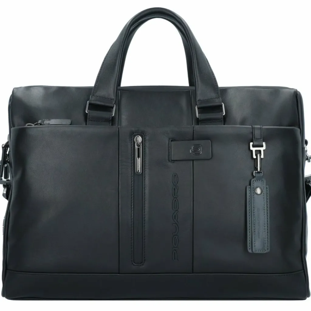 Sale Piquadro Urban Aktentasche Leder 42 cm Laptopfach black