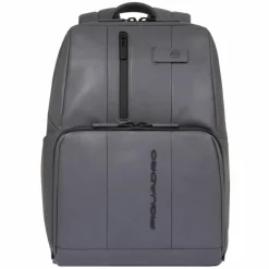 Piquadro Lederrucksäcke|Daypacks<Urban Daypack RFID Schutz Leder 40 cm Laptopfach grey