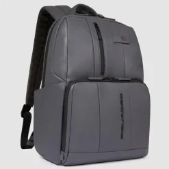 Piquadro Lederrucksäcke|Daypacks<Urban Daypack RFID Schutz Leder 40 cm Laptopfach grey