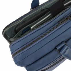 Clearance Piquadro Woody Aktentaschen Leder 43 cm Laptopfach blue