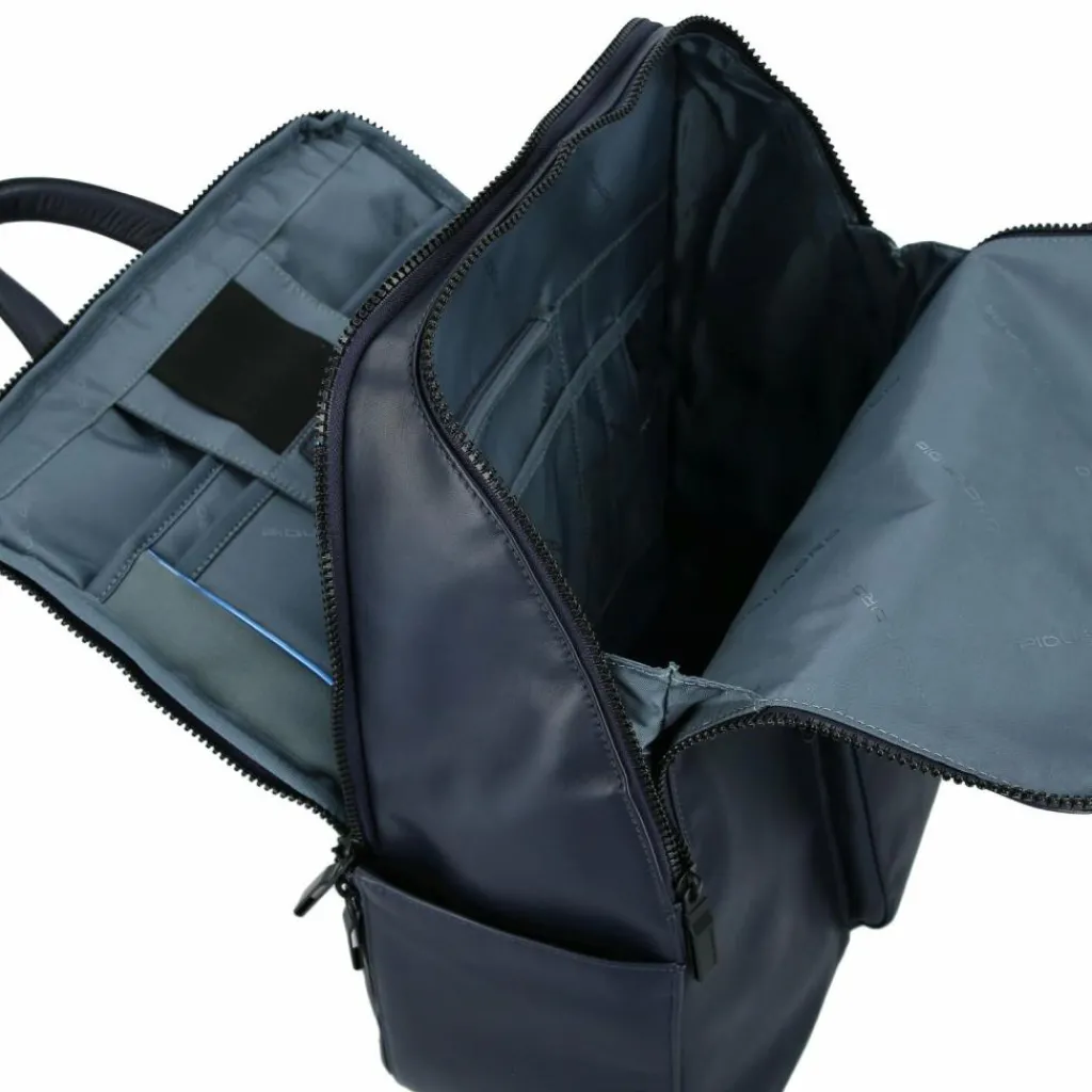 Piquadro Lederrucksäcke|Daypacks<Zaino Daypack Leder 34 cm Laptopfach blue