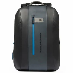 Piquadro Zaino Daypack Leder 42 cm Laptopfach black-grey