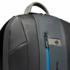 Piquadro Zaino Daypack Leder 42 cm Laptopfach black-grey