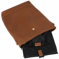 Plevier Schultertaschen<Bow Schultertasche Leder 30 cm Laptopfach cognac
