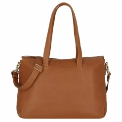 Plevier Edge Aktentasche RFID Schutz Leder 40 cm Laptopfach cognac