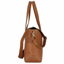 Plevier Edge Aktentasche RFID Schutz Leder 40 cm Laptopfach cognac