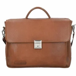 Plevier Laptoptaschen|Aktentaschen<400er Serie Aktentasche Leder 40 cm Laptopfach cognac