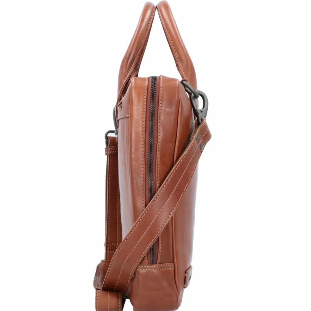 Clearance Plevier Navigator Tacan Aktentasche Leder 36 cm Laptopfach braun