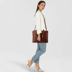 New Plevier Power Aktentasche Leder 41.5 cm Laptopfach cognac