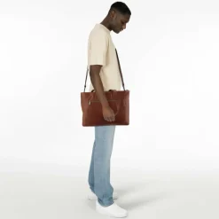 Plevier Shopper|Schultertaschen<Power Shopper Tasche Leder 43.5 cm Laptopfach cognac