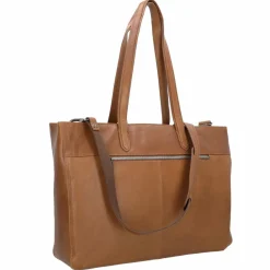 Plevier Shopper|Schultertaschen<Power Shopper Tasche Leder 43.5 cm Laptopfach cognac