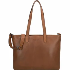 Plevier Shopper|Schultertaschen<Power Shopper Tasche Leder 31 cm Laptopfach cognac