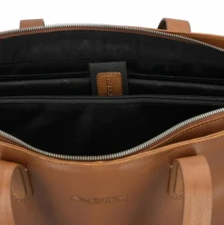 Plevier Shopper|Schultertaschen<Power Shopper Tasche Leder 31 cm Laptopfach cognac