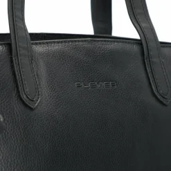 New Plevier Power Shopper Tasche Leder 41 cm Laptopfach schwarz