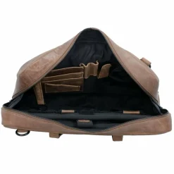 Plevier Schultertaschen<Pure Schultertasche Leder 43 cm Laptopfach taupe