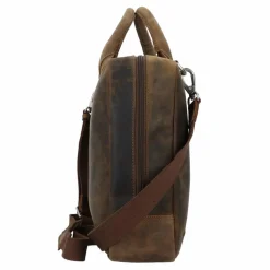 Sale Plevier Retro Adler Aktentasche Leder 42 cm Laptopfach dunkelbraun