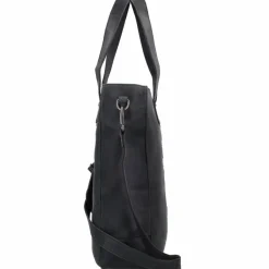 Plevier Shopper|Henkeltaschen<Retro Jackson Shopper Tasche Leder 31 cm Laptopfach schwarz