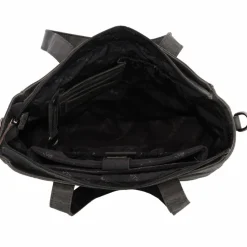 Plevier Shopper|Henkeltaschen<Retro Jackson Shopper Tasche Leder 31 cm Laptopfach schwarz