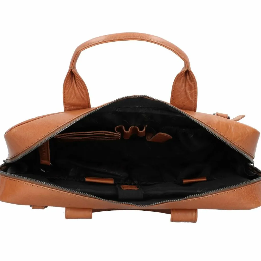 Plevier Laptoptaschen|Aktentaschen<Rock Aktentasche RFID Schutz Leder 43 cm Laptopfach cognac