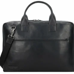 Plevier Rock Aktentasche RFID Schutz Leder 43 cm Laptopfach schwarz