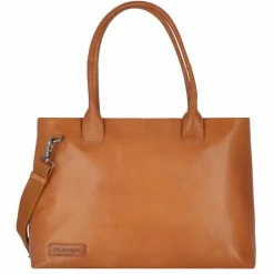 Plevier Schultertaschen<Rock Amber Schultertasche Leder 43 cm Laptopfach cognac
