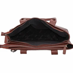 Plevier Rock Amber Schultertasche Leder 43 cm Laptopfach