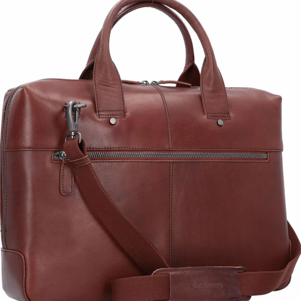 Plevier Laptoptaschen|Aktentaschen<Rock Basalt Aktentasche Leder 41 cm Laptopfach dunkelbraun