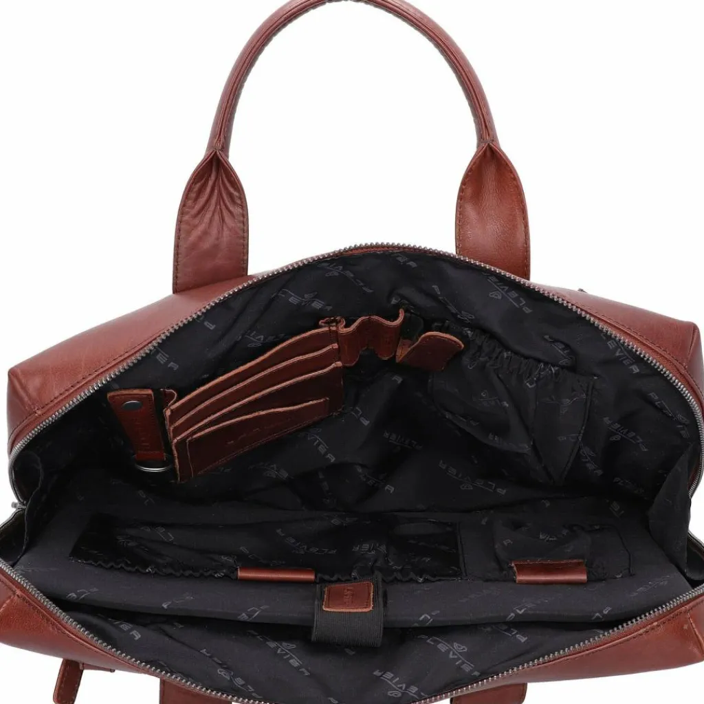 Plevier Laptoptaschen|Aktentaschen<Rock Basalt Aktentasche Leder 41 cm Laptopfach dunkelbraun