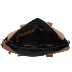 Clearance Plevier Rock Copal Schultertasche Leder 44 cm Laptopfach cognac