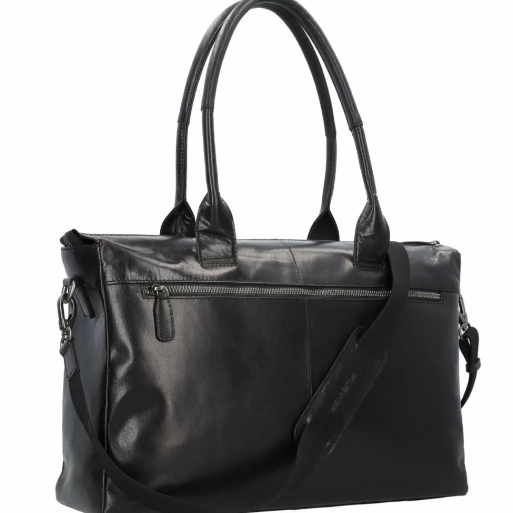 Plevier Rock Copal Schultertasche Leder 44 cm Laptopfach