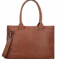 Plevier Schultertaschen<Structure Antilla Schultertasche RFID Schutz Leder 40 cm Laptopfach cognac