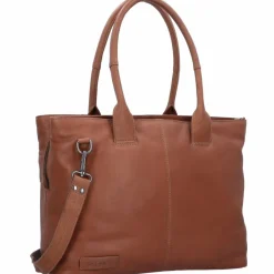 Plevier Schultertaschen<Structure Antilla Schultertasche RFID Schutz Leder 40 cm Laptopfach cognac