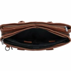 Plevier Schultertaschen<Structure Antilla Schultertasche RFID Schutz Leder 40 cm Laptopfach cognac