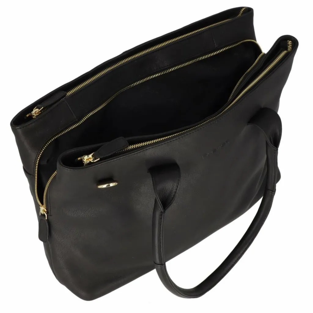 Plevier Structure Antilla Schultertasche RFID Schutz Leder 40 cm Laptopfach