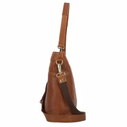 Plevier Schultertaschen<Structure Millau Schultertasche Leder 43 cm Laptopfach cognac