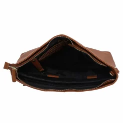 Plevier Schultertaschen<Structure Millau Schultertasche Leder 43 cm Laptopfach cognac